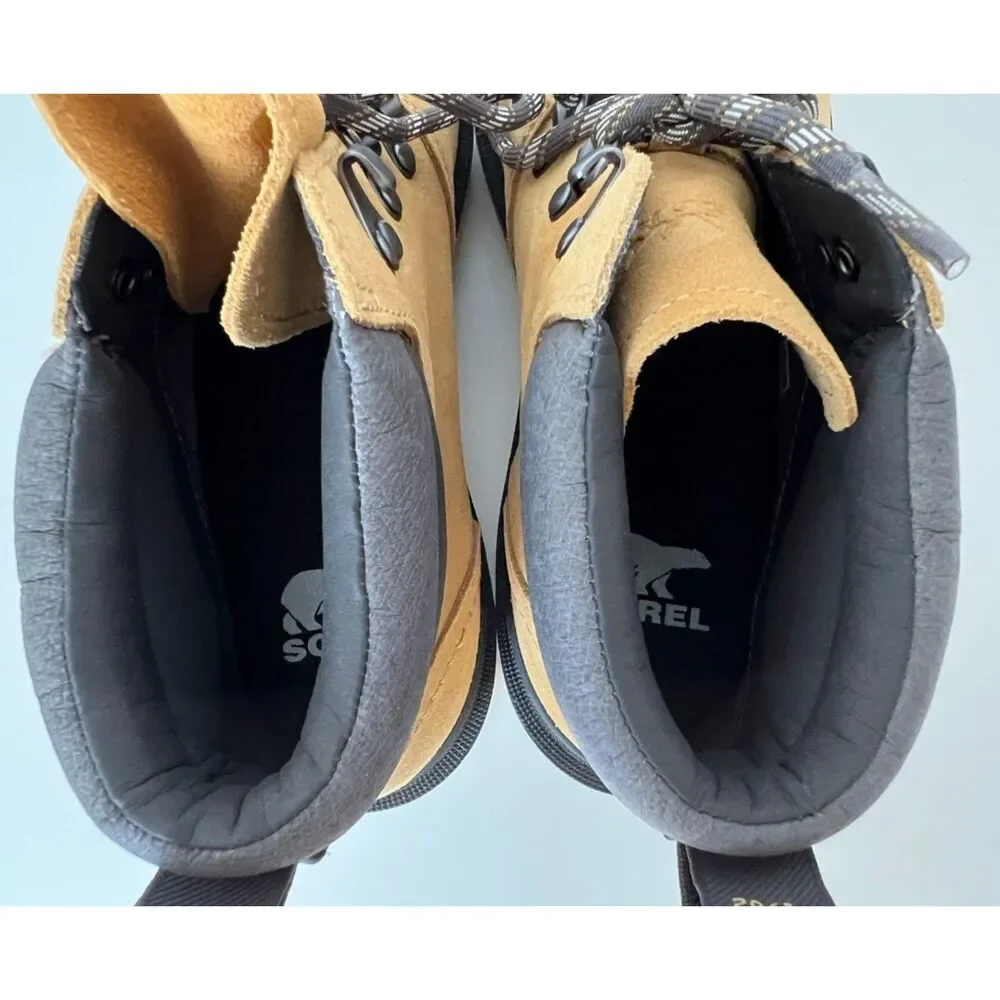 Sorel Hi Line Hiker boots Geo Yellow. Size 9.